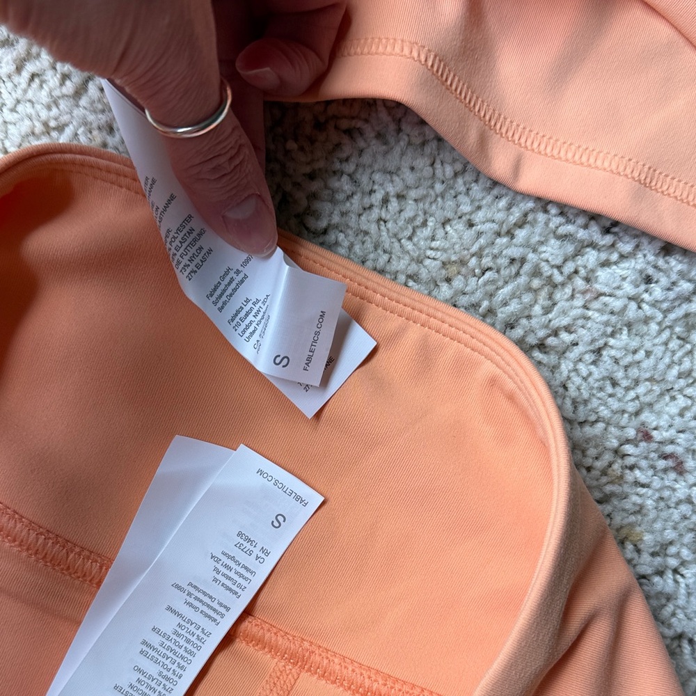 Fabletics Peach Pleated Skirt & Crop Tank Set - Picture 5 of 5
